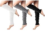 Pleneal Leg Warmers for Women - 1/2/3 Pairs Fashion Cable Knit Warm Leg Warmers 80s Accessories for Party Sports Yoga