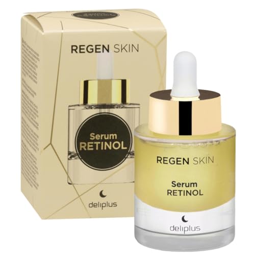 Pack 1 - Sérum Facial Retinol 30 ml. Regen Skin. Tratamiento Intensivo Potenciador Regenerador Cutáneo. Apto para todo tipo de pieles. Evitar pieles sensibles. Deliplus