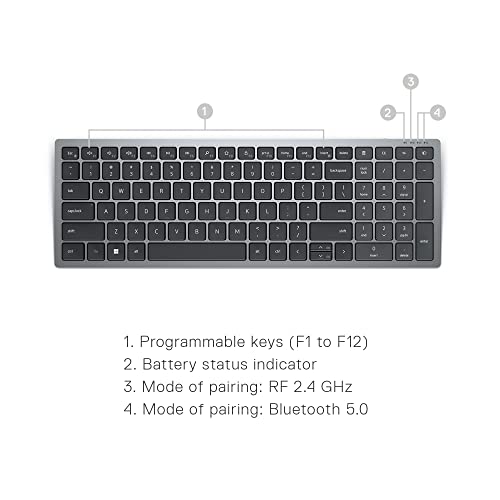 Pack clavier et souris sans fil multi-dispositifs KM7120W avec connexion triple Bluetooth - 4
