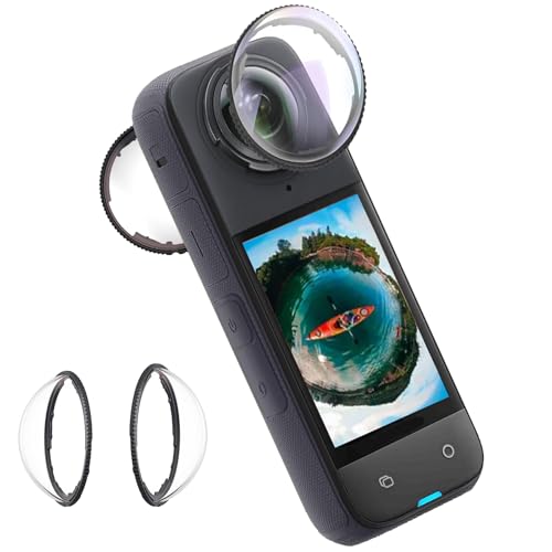 Premium Lens Guards for Insta360 X4 Upgraded Optical Performance Scratch-Resistant Higher Transparency Tempered Glass Lens Protectors 10H Hardness