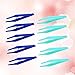 20pcs Grip Tweezers, with Easy/Use Adults for Tips Projects Making Home Handmade DIY Crafts Tools Fuse Random Color Classroom Forceps Game Finger Static Family(Blue,Mediumx2pcs)
