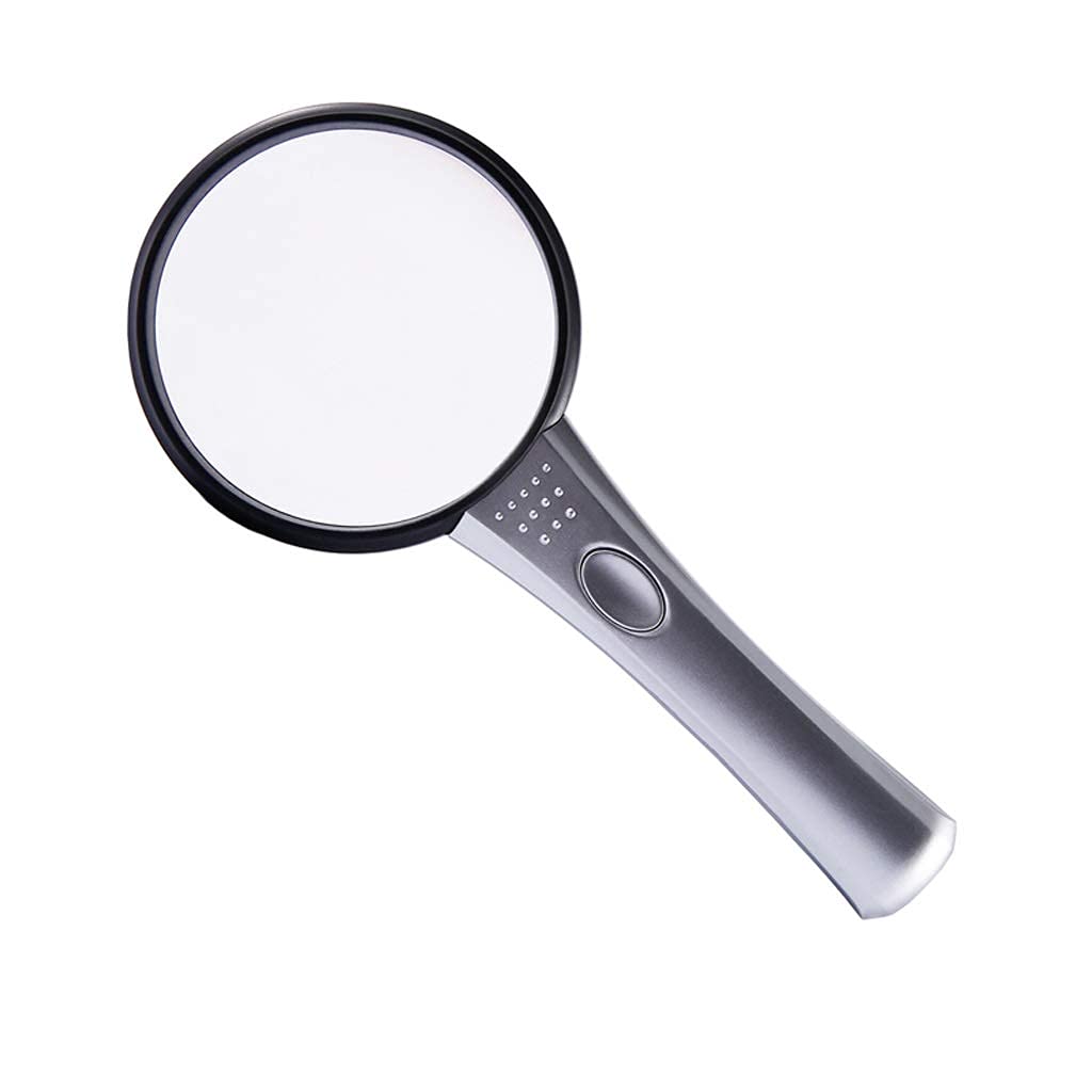 Lupa con 2 lámparas led y lente doble de 90 mm para joyería y manualidades
