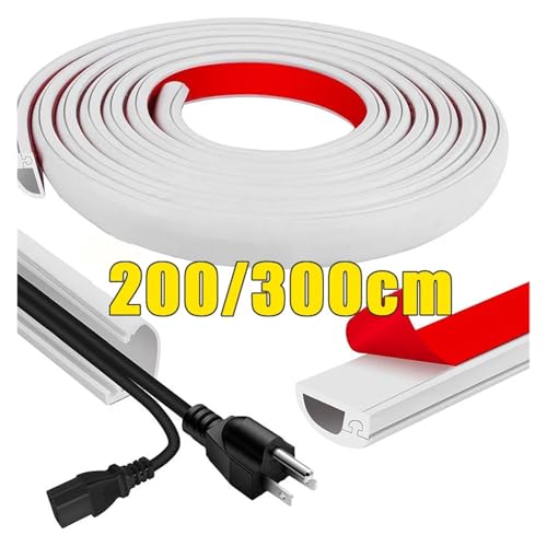 Conduit d'extension puissance auto-adhésif blanc 3m avec protection câble sol - 3