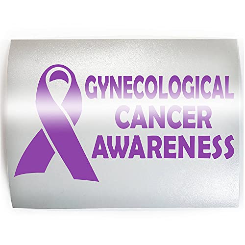 Gynecological Cancer AWARENESS Purple Ribbon - PICK YOUR COLOR & SIZE - Vinyl Decal Sticker D
