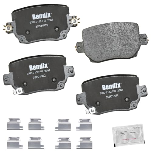 Image of Bendix Priority1 CFC2387 Ceramic Rear Brake Pads for Tesla 3 2021