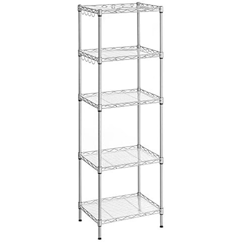 Estantería de Cocina de 5 Niveles con Ganchos y Altura Ajustable SONGMICS Cover