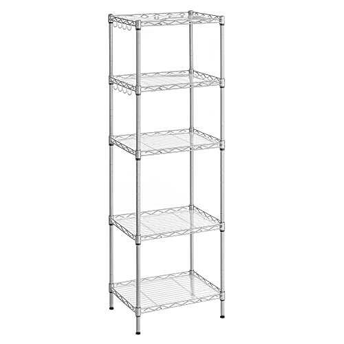 SONGMICS 5-Tier Wire Shelving Unit, Adjustable Shelves