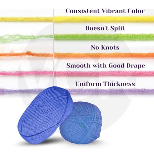Image of VCR Steel Blue Yarn, 100 Grams Hank, 190 Meters Length, Acrylic Ball for Crochet and Knitting, Soft Crosia Threads, Pack of 1 Yarn, Suitable for DIY Crafts
