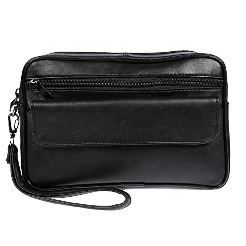 Christian Wippermann XL echt Leder Herren Damen Handgelenktasche Tasche