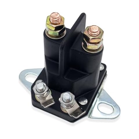 HOMEEQUIP 12V 4-Terminal 117-1197 Starter Solenoid Compatible for Exmark Lawn Boy Toro Z Mower 1-513075 104-3189 117-1197 212655 28-4210 47-1910, 12V 4 Terminal DC Lawn Mower Solenoid Cover