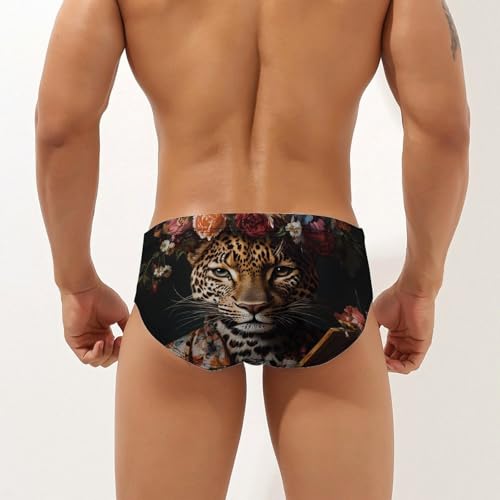 Painter Leopard Men's Swimsuit Bikini Briefs Swim Underwear Stretchy Swimwear3