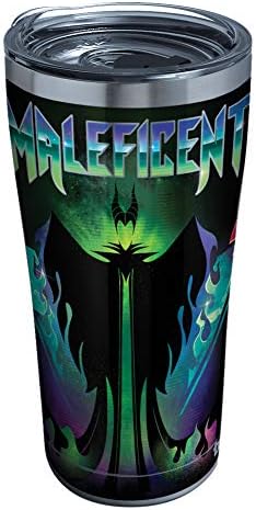 Tervis Stainless Steel Triple Walled Disney Villains Insulated Tumbler Cup Keeps Drinks Cold & Hot, 20oz, Maleficent, 1 Count (Pack of 1)