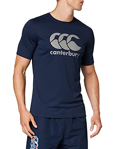 Canterbury Vapodri Gros Logo T-Shirt Homme Bleu Marine FR : M (Taille Fabricant : M)