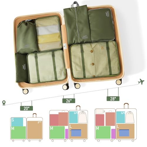 10 Set Packing Cubes for Suitcases, Packing Cubes Travel Essentials Organizer Bags, Travel Organizers by YEEYAA - Image 2