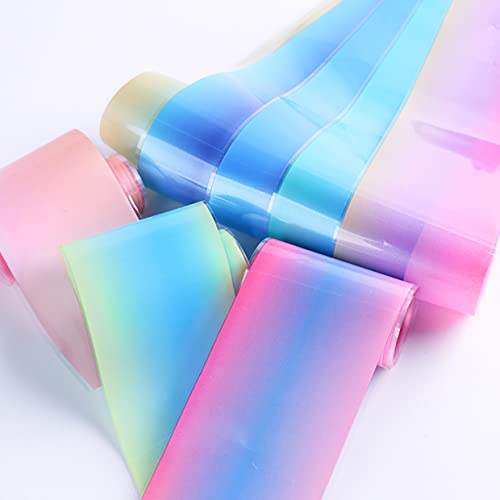 Xeaohesy 10 Rolls Fluorescent Aurora Color Nail Foils Nail Art Transfer Stickers Kit Colorful Neon Nail Foil Stickers Gradient Iridescent Transfer Sheets Foil Nail Wraps For Nail Art Supplies #TOP4