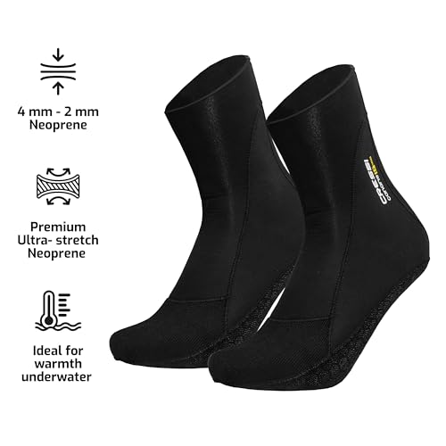 Calcetines de neopreno para bucear Cressi Canarie LT y proteger tus pies del frío marino 4