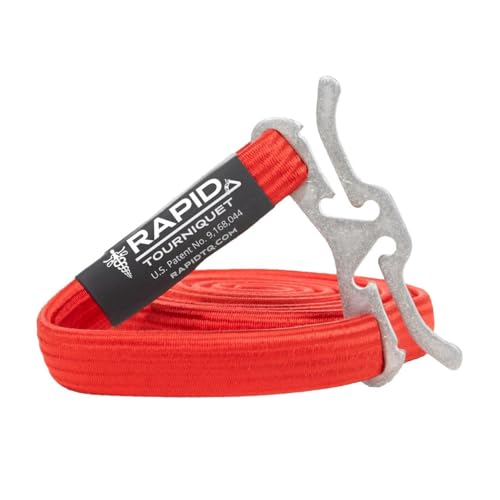 Rats Medical Rapid Application Tourniquet System Quick-Apply Emergency Hemorrhage Control Medical Tool (Red)