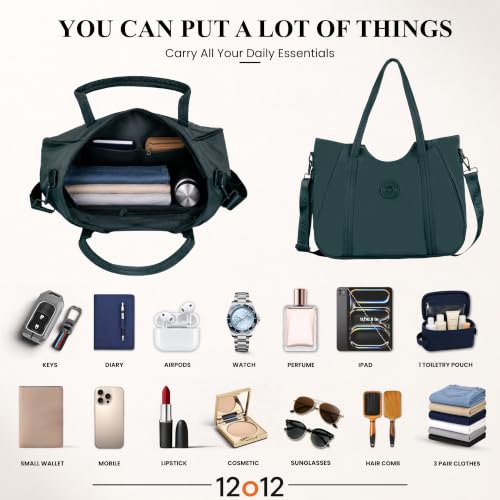 Image of Women's Large Tote Bag for Office, Travel, Shopping, Daily Use | Shoulder Handbag, Gift for Girls, Stylish Ladies Purse | Fits Upto 15.6 inch Laptop, A4 Files etc.