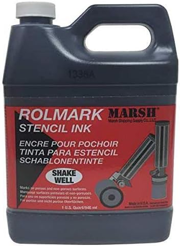 Stencil Ink, Black, Size: 1 qt.
