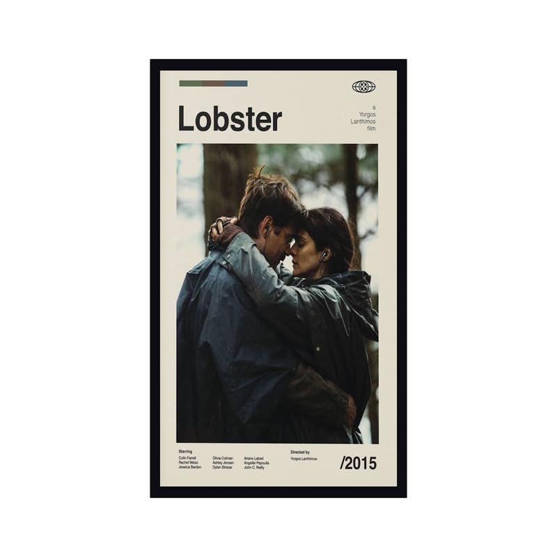 Image of BLINKART Lobster (2015) Movie Poster Frame 8x12 Inch | Premium 300 GSM Paper Wall Print | Mid Century Vintage Film Artwork for Home, Bedroom, Living Room, Office | Framed Photo Decor