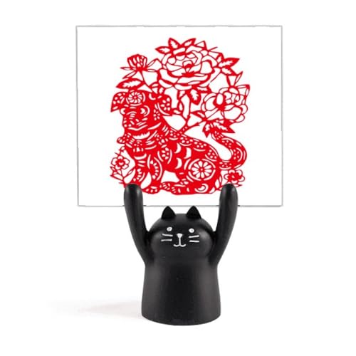 Chien chinois porte-mémo Nouvel An le cadeau décoratif noir idéal