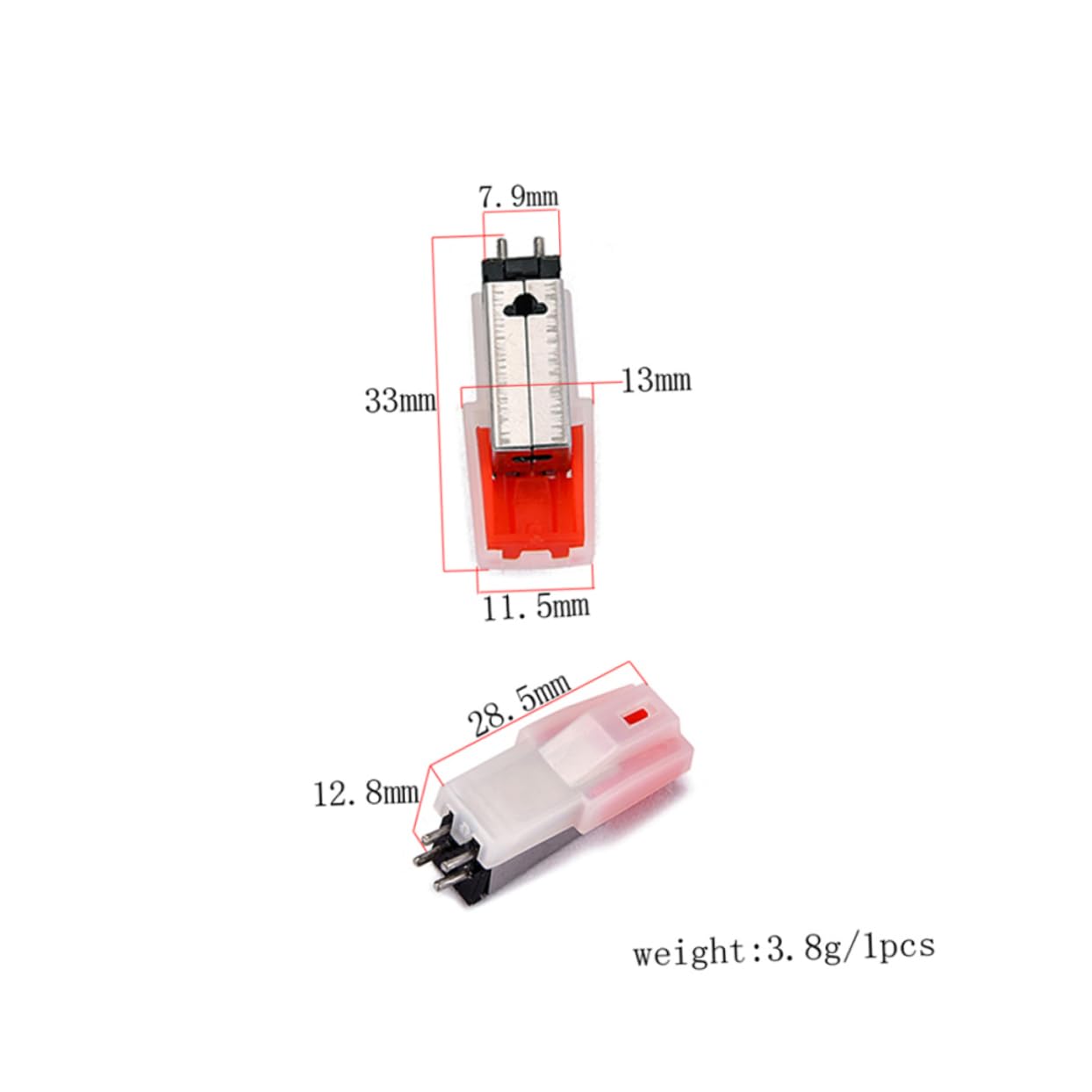 Artibetter 3pezzi Stylus Magnetico Rosso Per Giradischi Accessorio Di Alta Qualità Con Eccellente Tracciamento e Facile Installazione Per Riproduttori Di Vinile