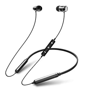 SoundMAGIC E11BT Bluetooth Koptelefoon met Nekband Draadloze Oortjes Hifi-Stereo In Ear Hoofdtelefoon met Microfoon Geluidsisolerende Sportoordopjes IPX5 Waterdicht Lange Speeltijd Zwart