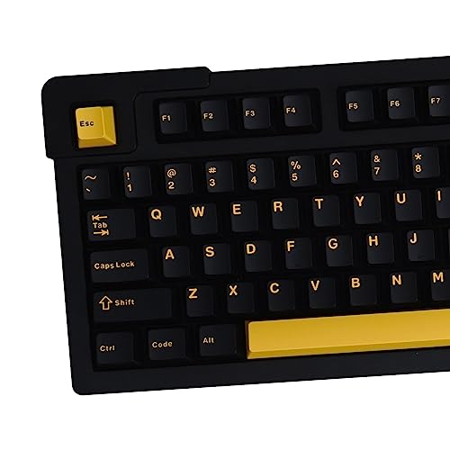 Touches noires et dorées profil Cherry en PBT pour clavier MX