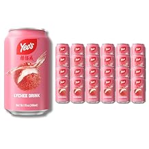 Yeos Lychee Drink 10.1 fl oz Sweet Tropical Lychee Fruit Beverage, Ready to Drink, Serve Chilled or Over Ice Pack of 24 Cans