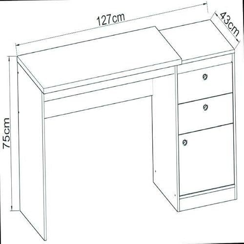 Escrivaninha 2 Gavetas 1 Porta Guaili Yescasa Branco