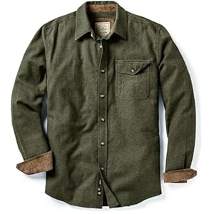 CQR Men’s All Cotton Flannel Shirt, Long Sleeve Casual Button Up Plaid Shirt, Brushed Soft Outdoor Shirts