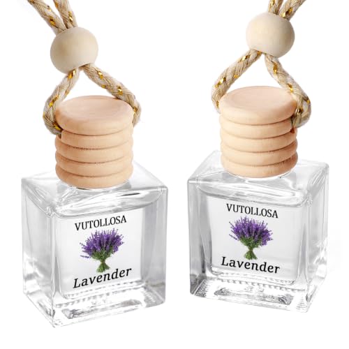 Vutollosa Car Air Freshener Hanging Lavender 2 Pack,Essential Oils Diffuser Car Scents Decor Air Freshener,Long-Lasting Cute Car Accessories for Women & Men