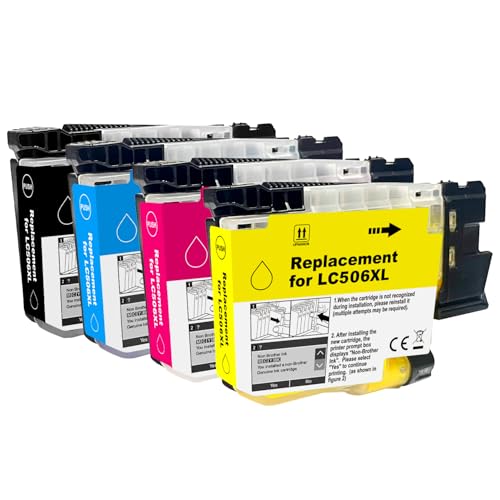 Image of LC506 LC506XL Ink Cartridges Replacement for Brother LC 506 506XL | High Yield INKvestment 4355 4555 4557 Compatible with Brother MFC-J4355DW MFC-J4555DW MFC-J4557DW Printer