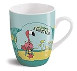 NICI 42642 Fancy Mugs Porzellantasse Flamingo Lebenskünstler, 8 x 10 cm, aus Porzellan