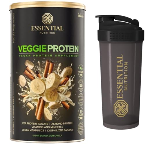Veggie Whey Protein - Essential Nutrition - Banana com Canela + C...