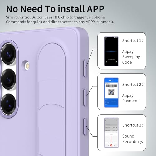 Image of for Samsung Galaxy S24 Plus 5G with Smart Button, Standing Grip Phone Case with Kickstand, for Samsung S24 Plus 5G Case Smart Button Cover | Hand Strap | Soft Touch | Stand Grip | Smart Butto