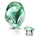 Pierced Owl Green Alien Head Double Flared Plugs, Sold as a Pair (6mm (2GA))
