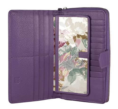 Image of Big Fat RFID Blocking Leather Organizer Checkbook Wallets For Women - Clutch