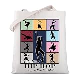 WSNANG In My Hip Hop Era Canvas Tote Bag Hip Hop Lover Shopping Bag Hip Hop Dancer Reusable Grocery Bag Hip Hop Party Gift (Hip Hop TB)