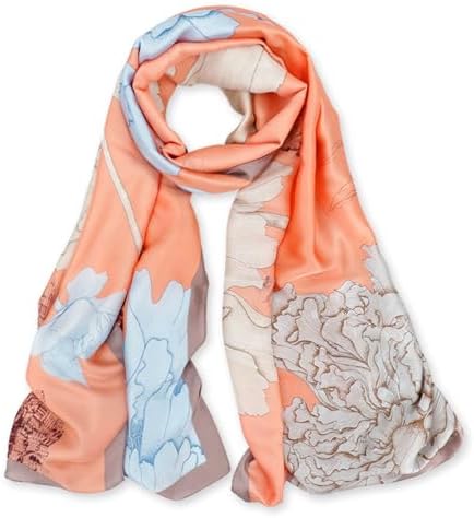 vimate 100% Large Silk Feeling Scarf-Women's Fashion Long Mulberry Silk Satin Neck Scarf Sunscreen Shawl Wrap Headscarf