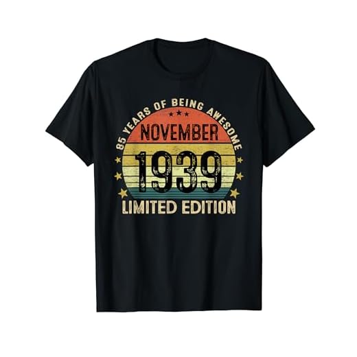Noviembre 1939 85 Años Cumpleaños Hombre Vintage 1939 Camiseta