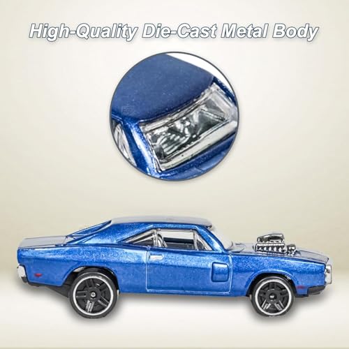 Image of PLUSPOINT Die-cast Metal Charger 1:64 Scale Model Car,Simulation Collectible Style Mini Car Alloy Body, Smooth Wheels & Realistic Display Model & Racing Toy Car for Kids, Adults & Collectors for 3+