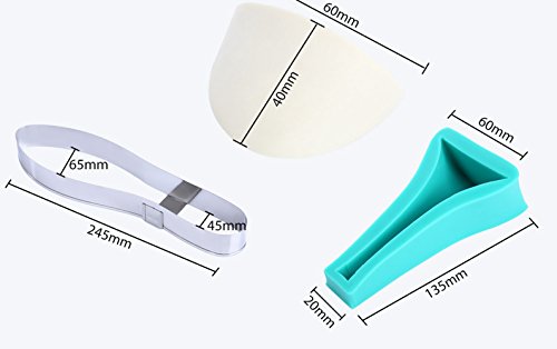 Molde de zapato de tacón 3D silicona flexible antiadherente 6