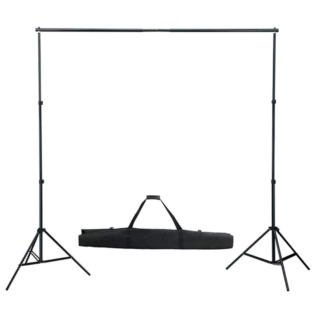 Set da studio fotografico con sfondo, kit di illuminazione, treppiede regolabile, 300 x 300 cm, sfondo in cotone, borsa per il trasporto, ideale per ritratti e fotografia di prodotti in