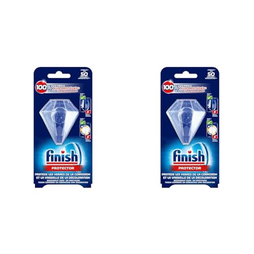 Finish Protector Lavavajillas - Protección del cristal y los colores de la vajilla, hasta 50 lavados (Paquete de 2)