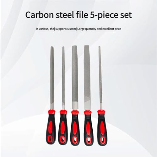 Limes plates en acier au carbone forgé de 6" à 12" avec manche de précision