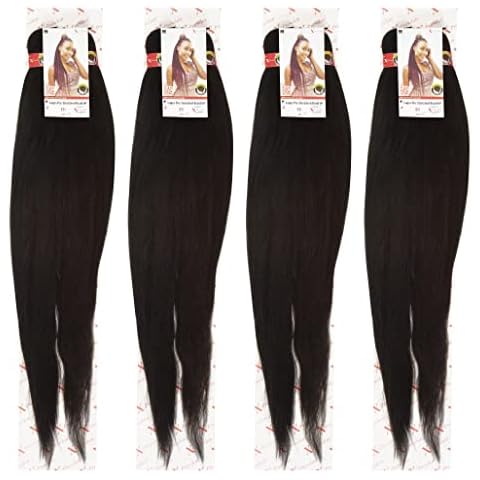 NEW 60 INCH PRE-PULLED XPRESSION LAGOS BRAID PRE-PULLED Hair Extension, 60” 2Pack,(Colour 1B Natural Black) Cover
