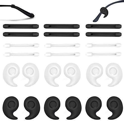 12 Pairs Soft Silicone Eyeglasses Temple Tips Sleeve Retainer, Glasses Ear Hooks Anti-Slip Elastic Comfort Glasses Retainers For Spectacle Sunglasses Reading Glasses Eyewear