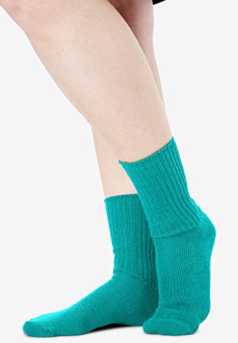 Comfort Choice Women's Plus Size 6-Pack Rib Knit Socks4