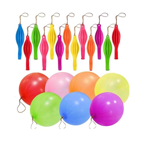 50x Punch Balloons Thick and Strong Balloons Colorful Party Bag Fillers for Kids Easy to Inflate Birthday Balloon Perfect for Games Celebrations Party Bag Fillers Favors and Decorations